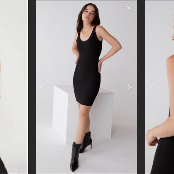 BCBG Black Bodycon Dress with Zipper Back - Picture 1 of 8